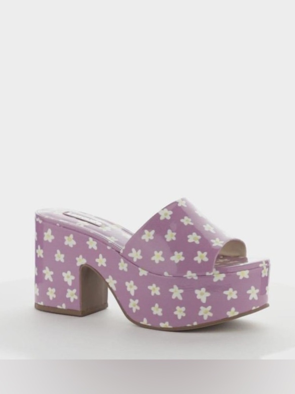 Larroude Miso Platform Sandal in Purple Floral Size 37